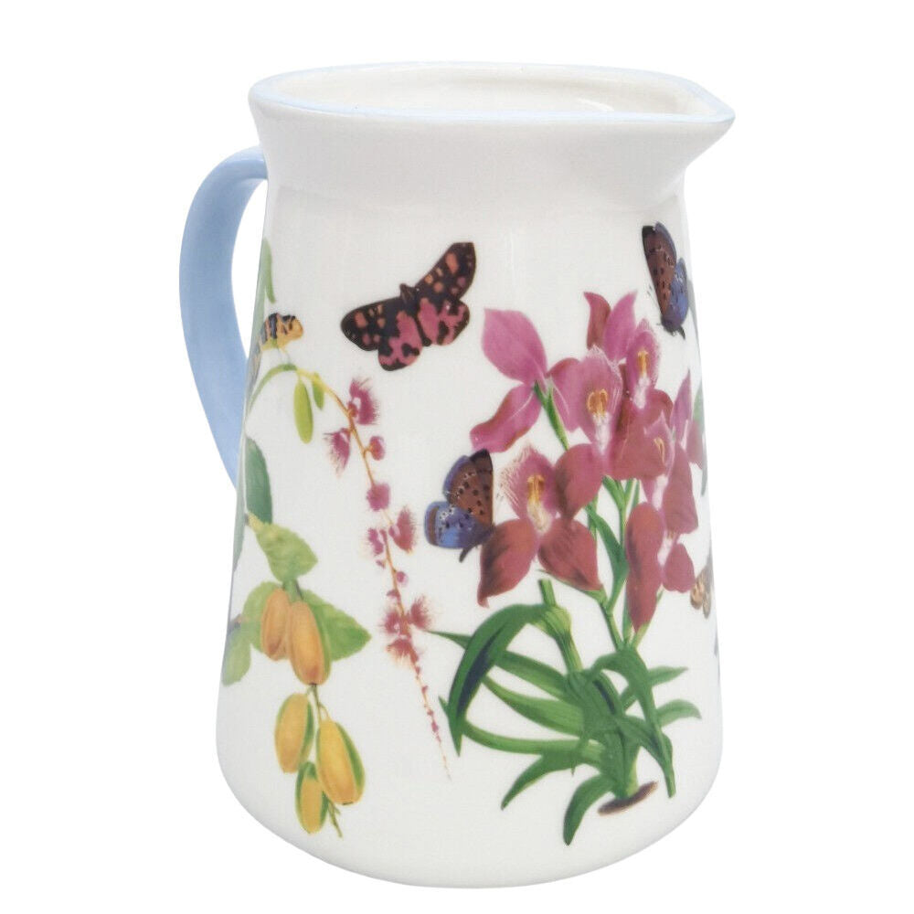 2PK Urban Ceramic Botanicals Pitcher Beverage Serving Jug 15x16cm Green