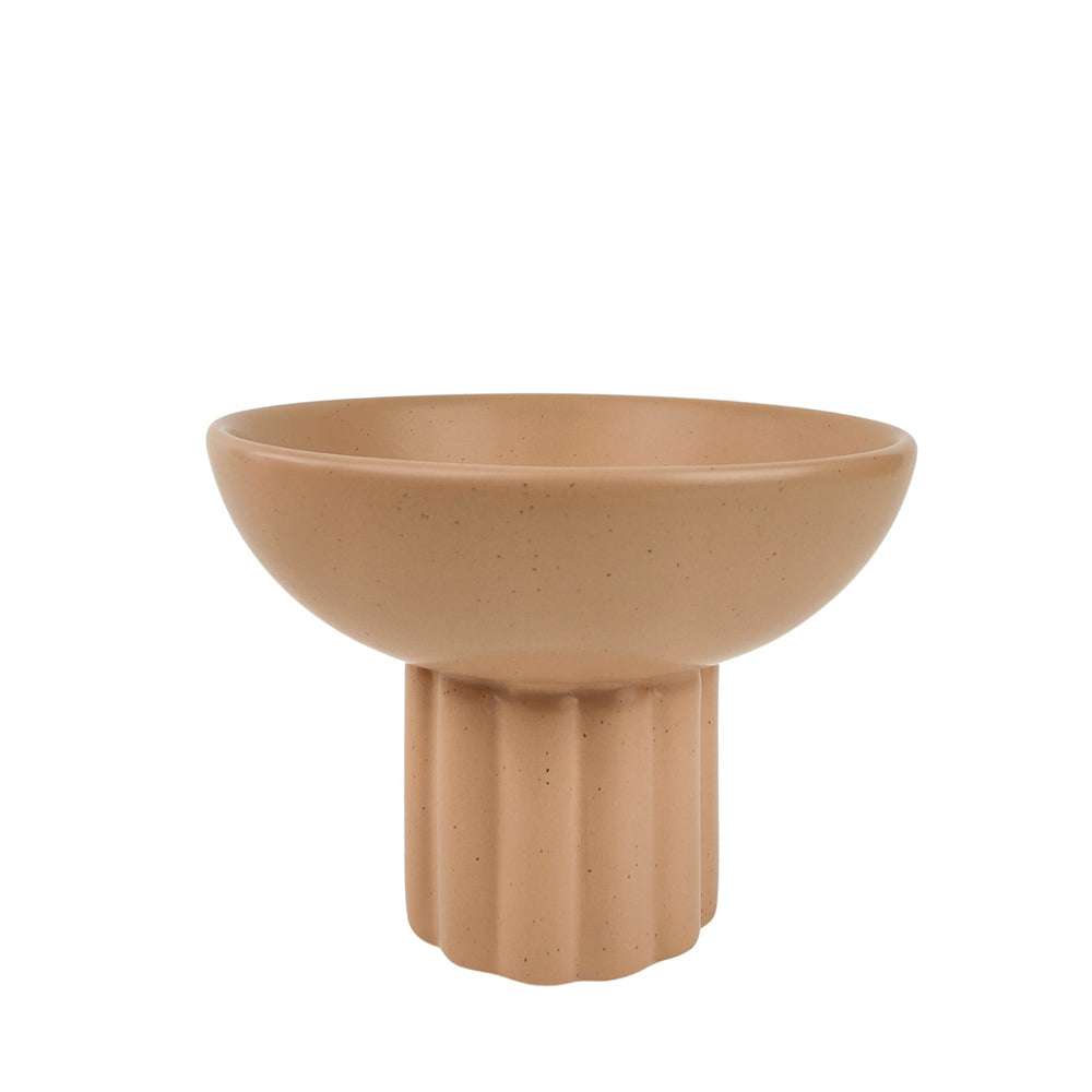 2x Urban Leilani 17cm Ceramic Tall Bowl Planter Home Decor - Beige