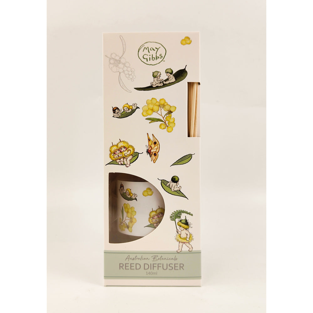 Urban Australian Botanicals May Gibbs 140ml Reed Diffuser - Green/Yellow