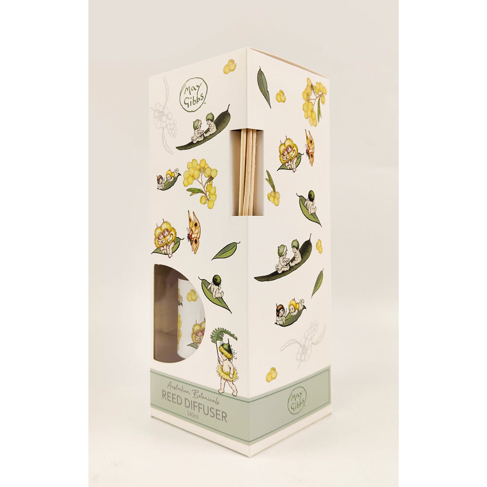 Urban Australian Botanicals May Gibbs 140ml Reed Diffuser - Green/Yellow