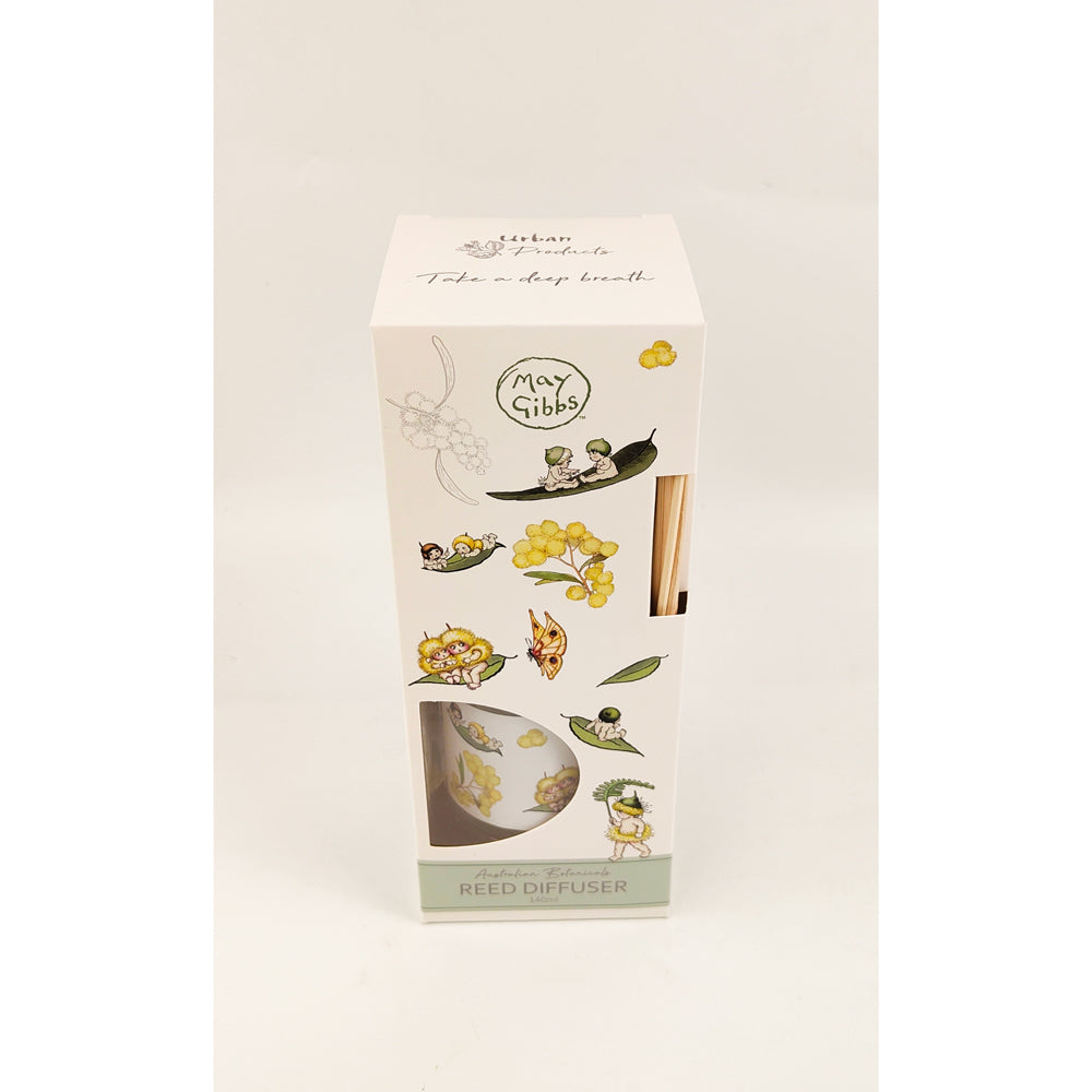 Urban Australian Botanicals May Gibbs 140ml Reed Diffuser - Green/Yellow