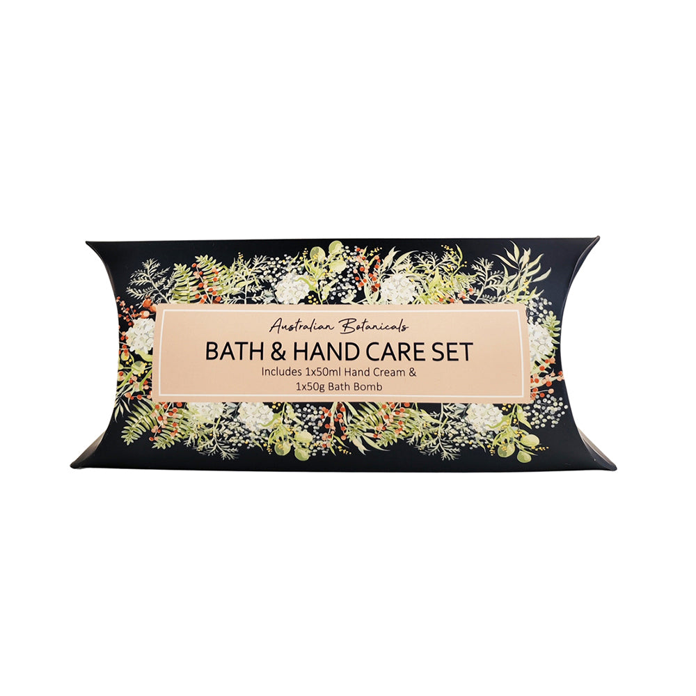3x 2pc Urban Evie Floral 50g Bath Bomb & 50ml Hand Cream Care Set - Navy