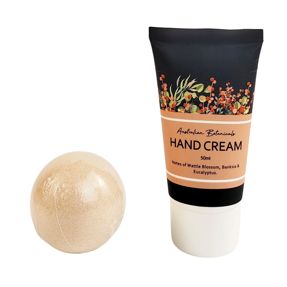 3x 2pc Urban Evie Floral 50g Bath Bomb & 50ml Hand Cream Care Set - Navy
