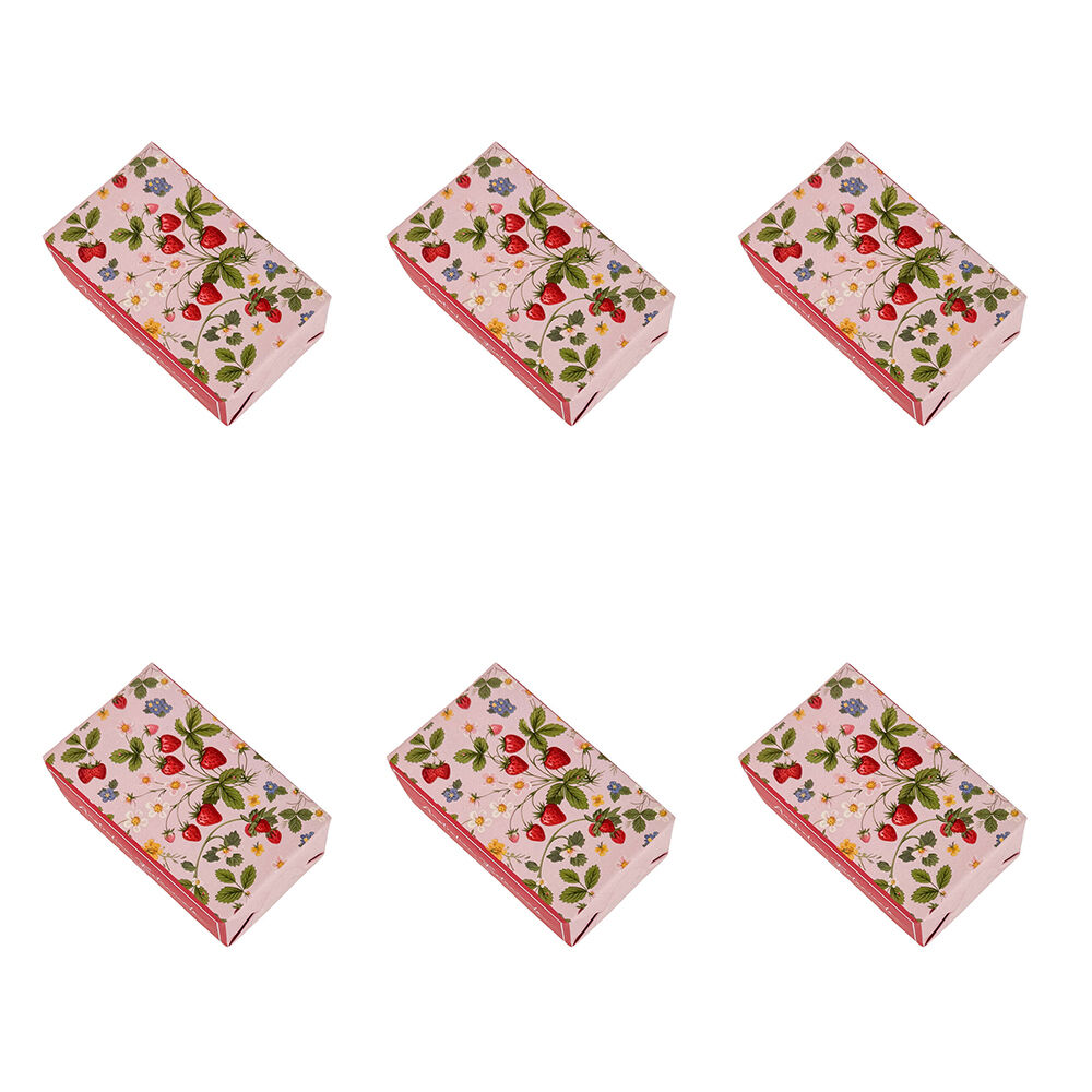 6PK Urban Australian Botanicals Body Care Strawberry Fields Soap 150g Pink/Red