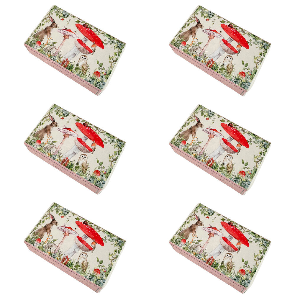 6PK Urban Australian Botanicals Body Care Enchanted Garden Soap 150g Natural/Red