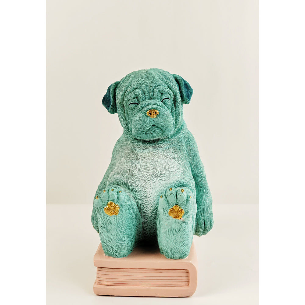 Urban Ludicrous Dog 20cm Polyresin Bookend - Vibrant Green