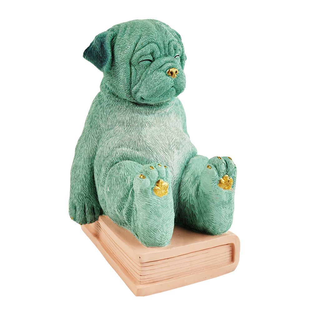 Urban Ludicrous Dog 20cm Polyresin Bookend - Vibrant Green