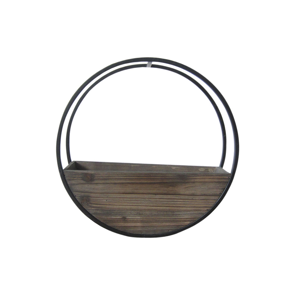 Urban 40cm Circle Wall Planter Garden Pot Small - Brown