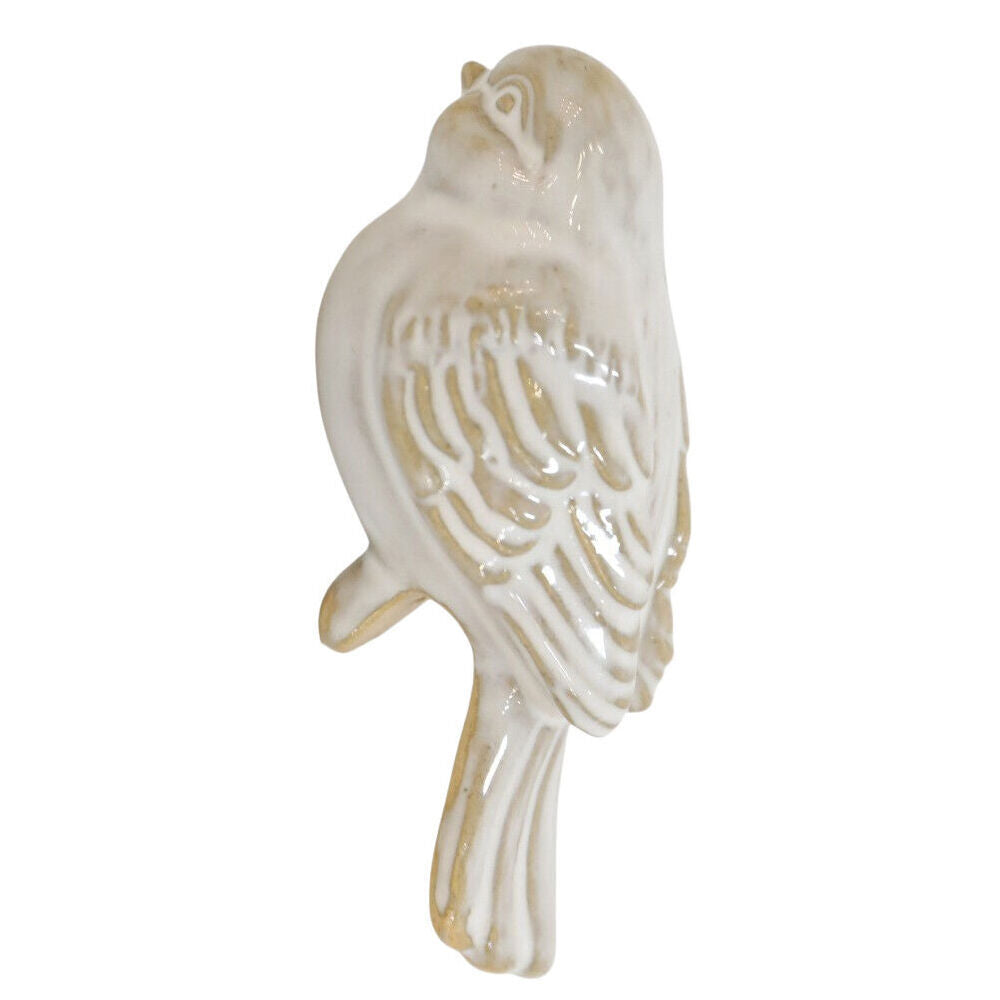6PK Urban Ceramic Bird Outdoor Planter Pot Hanger Accessory 8cm White