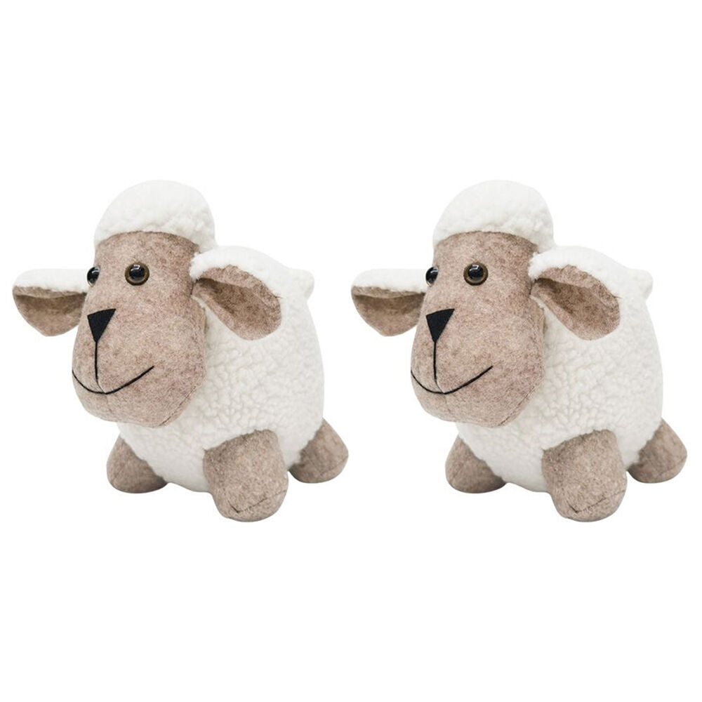 2PK Urban Sheep Door Stopper Fabric 21x29cm White Bisque