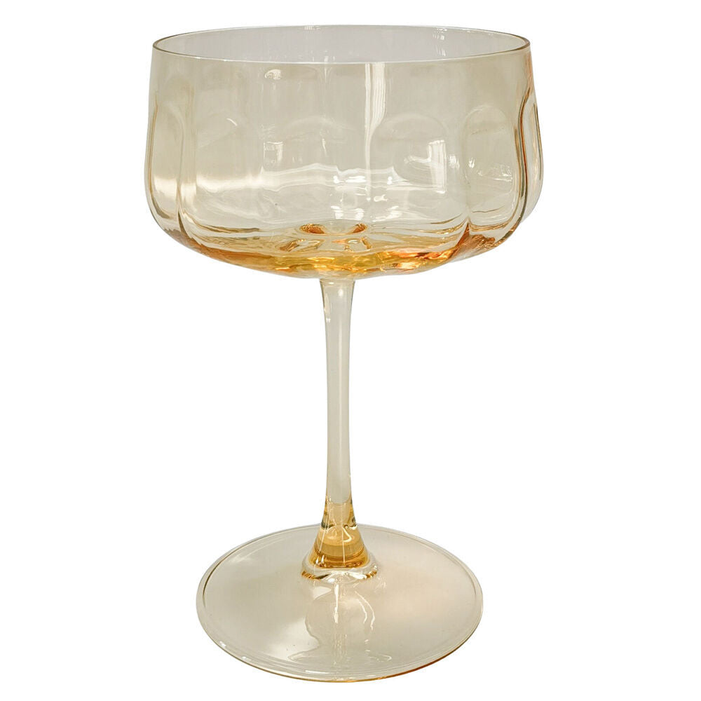 6PK Urban Tillie Coupe Champagne Cocktail Drinking Glass 365ml 16cm Yellow