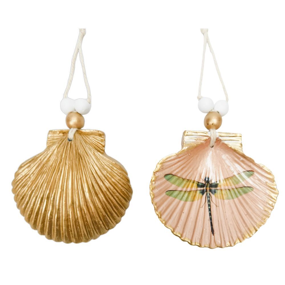 Urban Dragonfly Resin Shell Hanging Ornament Pink 19