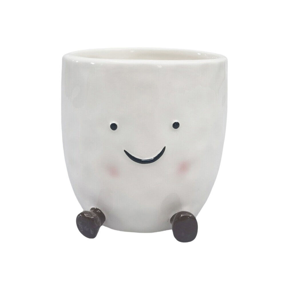 2PK Urban Ceramic Sweetie Pie Friends Vessel Decorative Storage Vase 11cm White