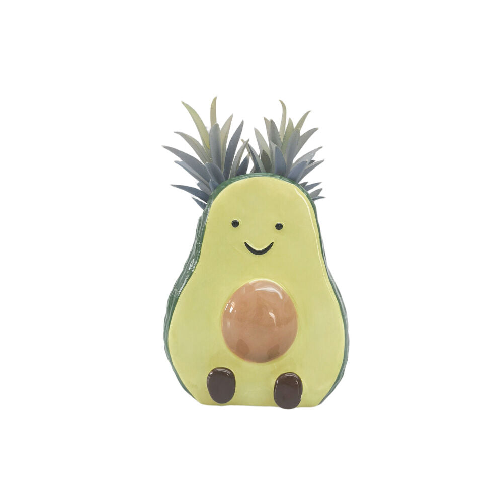 Urban Ceramic Aimee Avocado Friends Vessel Decorative Storage Vase 12x10cm Green