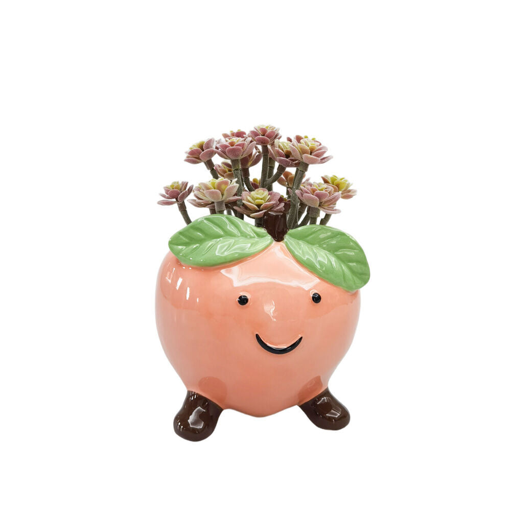 2PK Urban Ceramic Pinky Peach Friends Vessel Decorative Storage Vase 11cm Pink