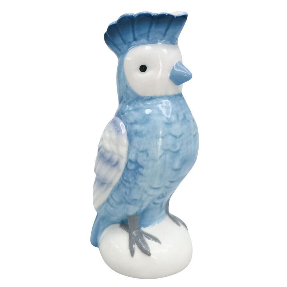 3PK Urban Ceramic Perdy Parrot Bud Home Decor Flower Vase 13x7cm Blue