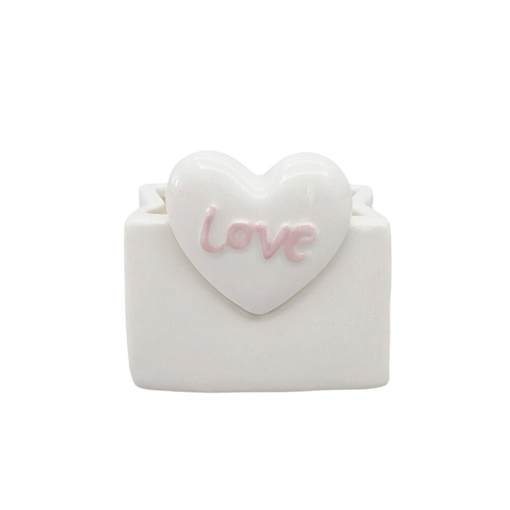 3PK Urban Ceramic Love Heart Vessel Home Decor Vase 7x8cm Pink/White