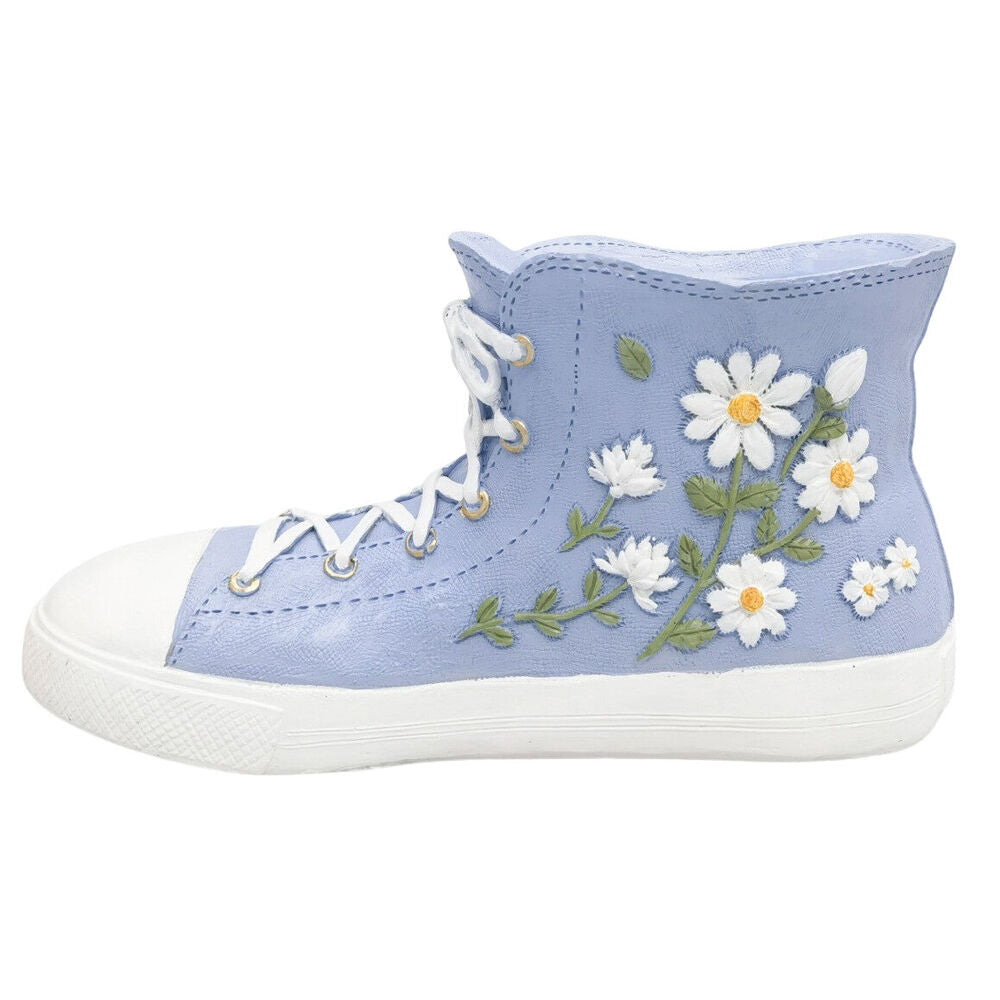 Urban Gym Sneaker Boot Resin Vessel Home Decor Vase 21x11cm Blue