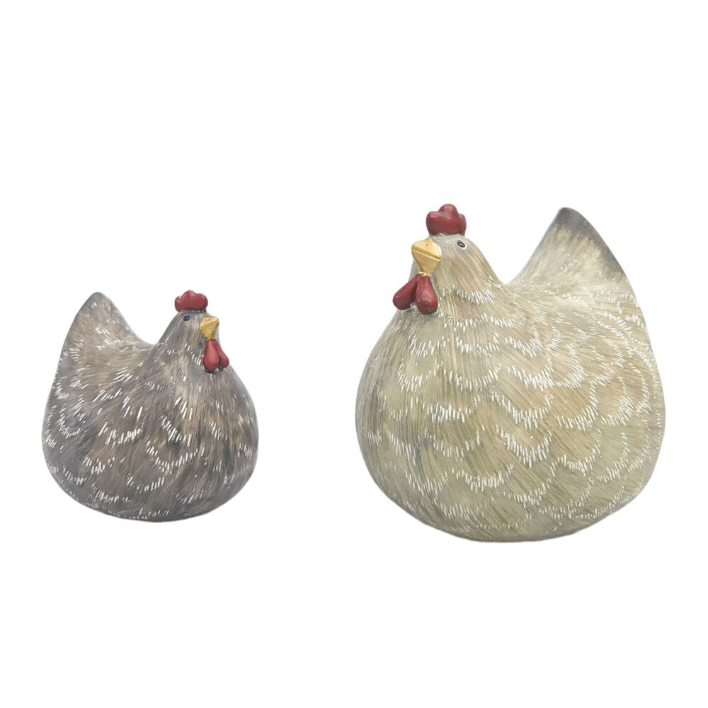 Urban Chicken Resin Decorative Ornament Statue Small 9cm Brown