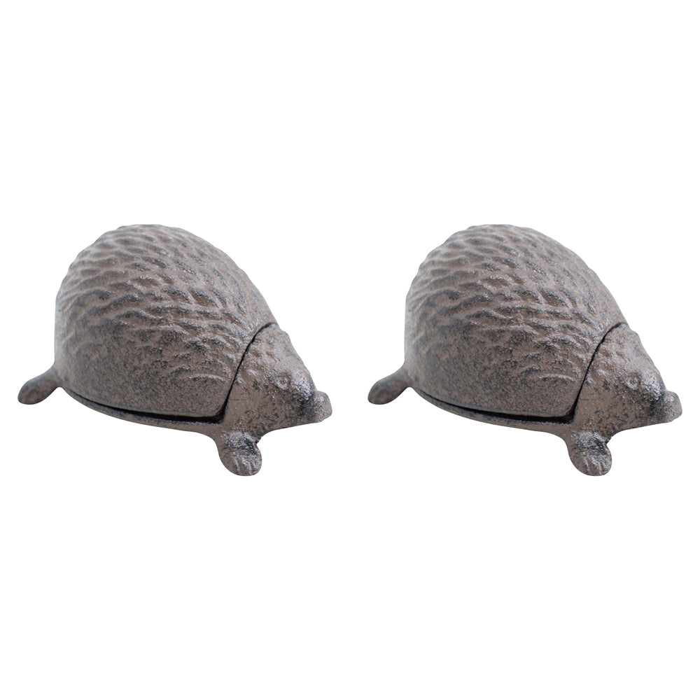 2PK LVD Cast Iron 10cm Keyhide Echidna Storage Trinket - Grey