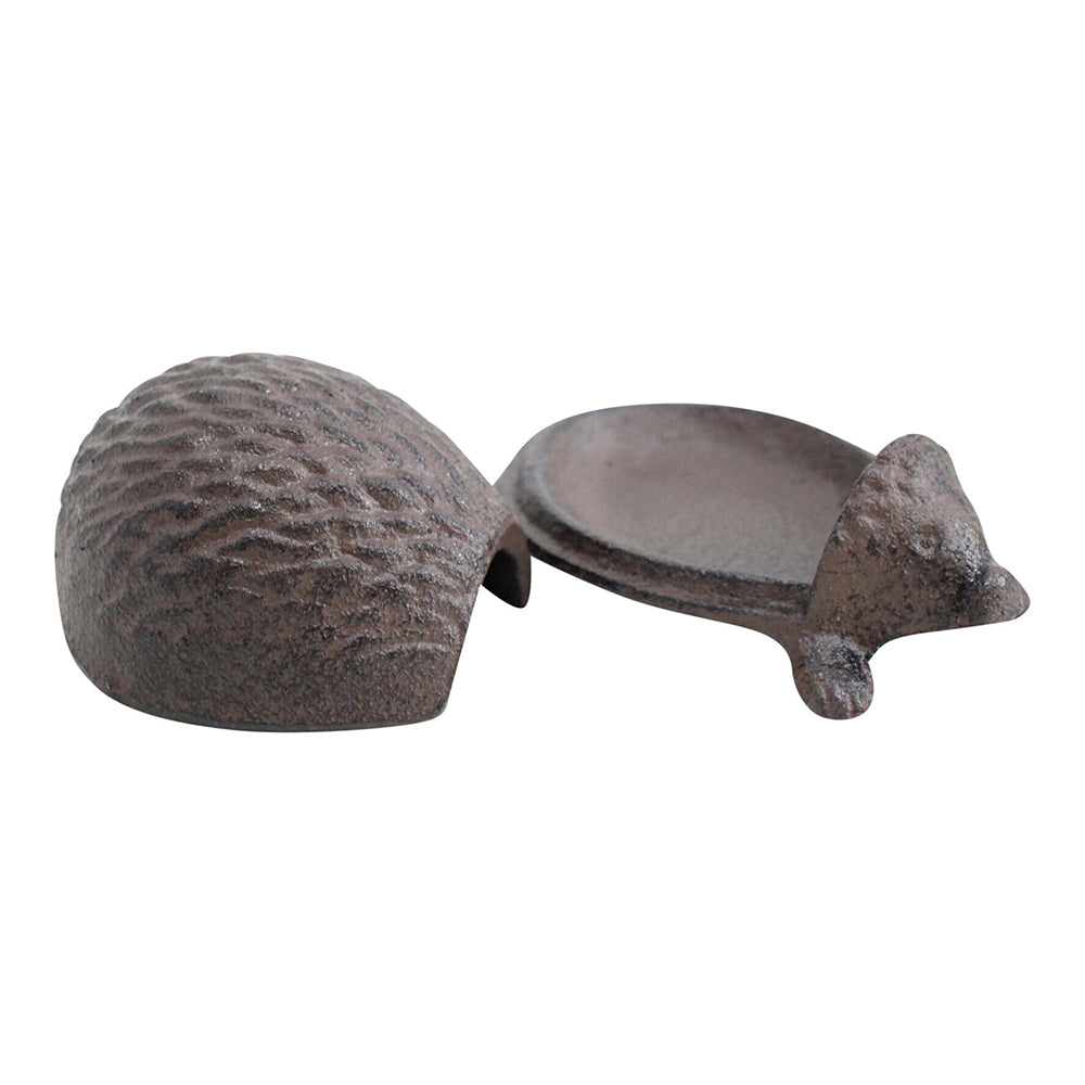 2PK LVD Cast Iron 10cm Keyhide Echidna Storage Trinket - Grey