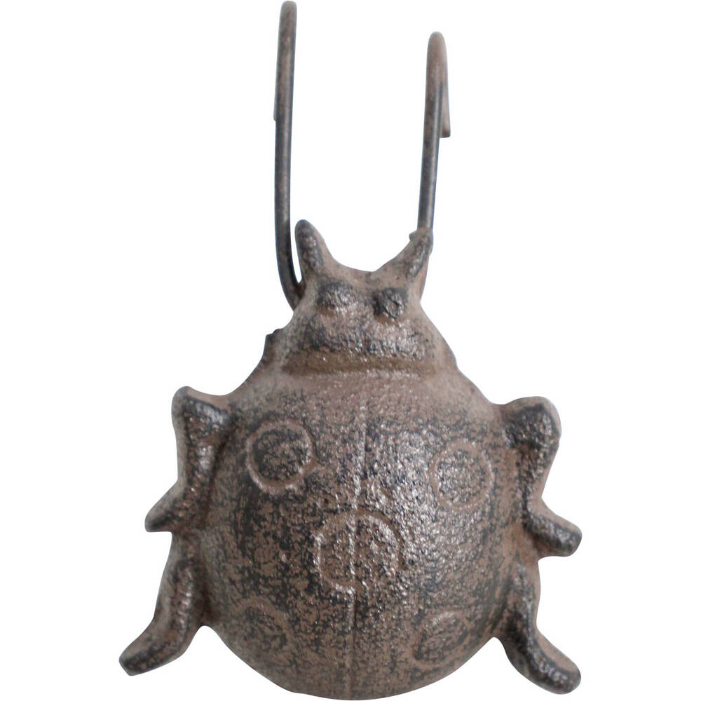 12PK LVD Cast Iron Pot Hanger Ladybug Home/Garden Decor 5x8cm - Brown