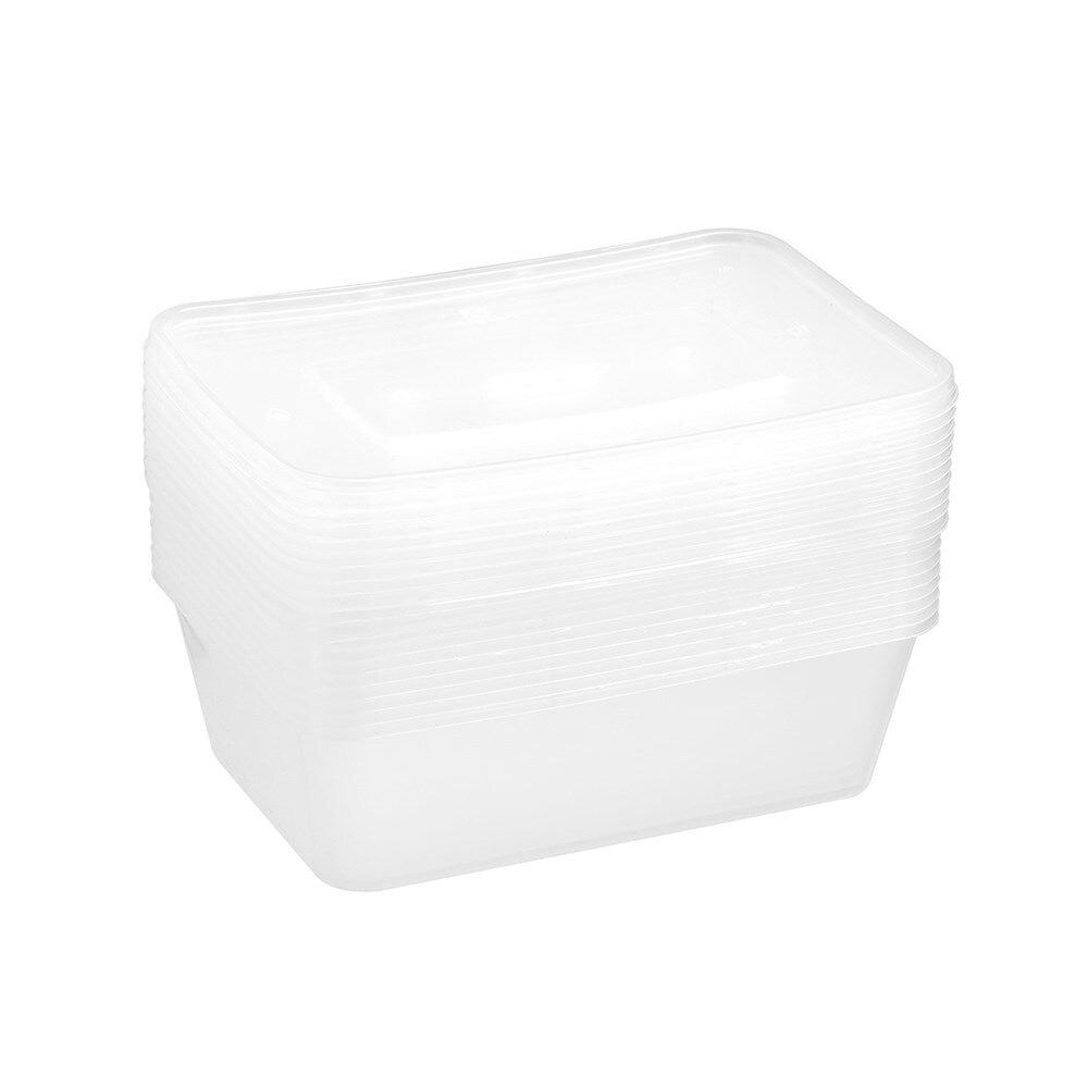 4x 10pc Lemon & Lime Reusable Food Container Rectangular 750ml