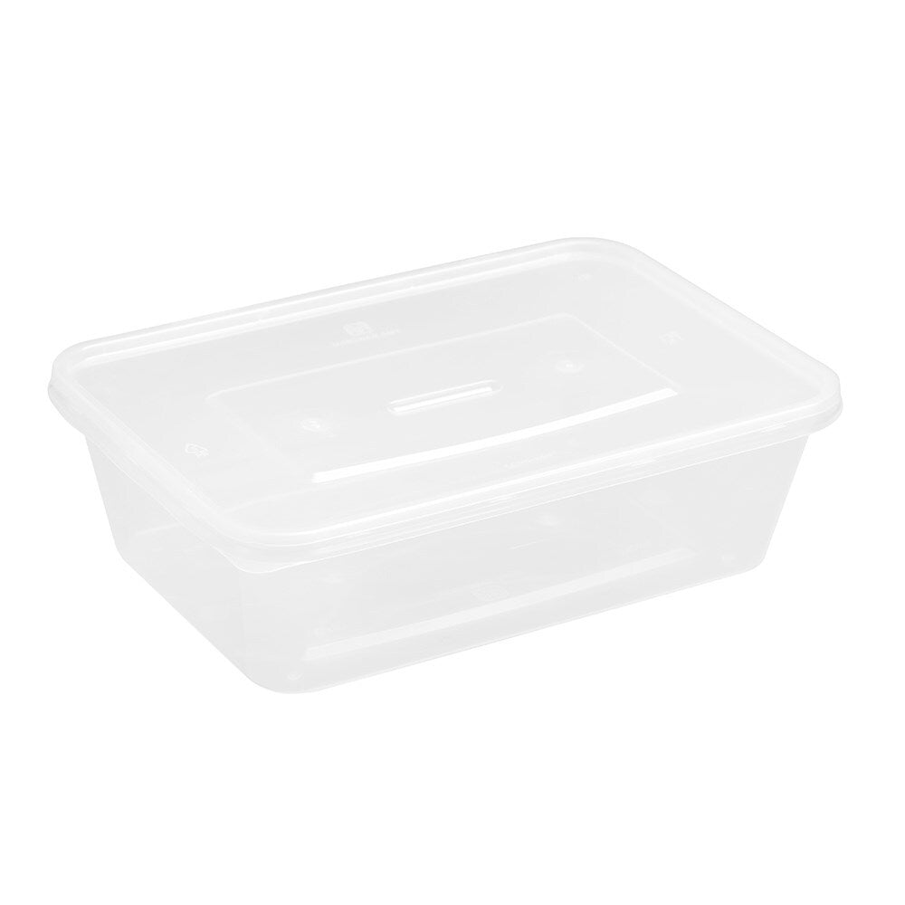 4x 10pc Lemon & Lime Reusable Food Container Rectangular 750ml
