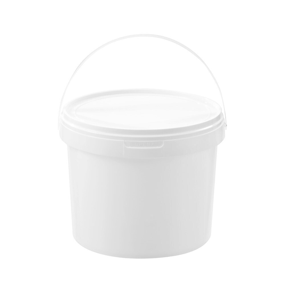 3PK Boxsweden 5L Heavy Duty Handled Pail Bucket - White