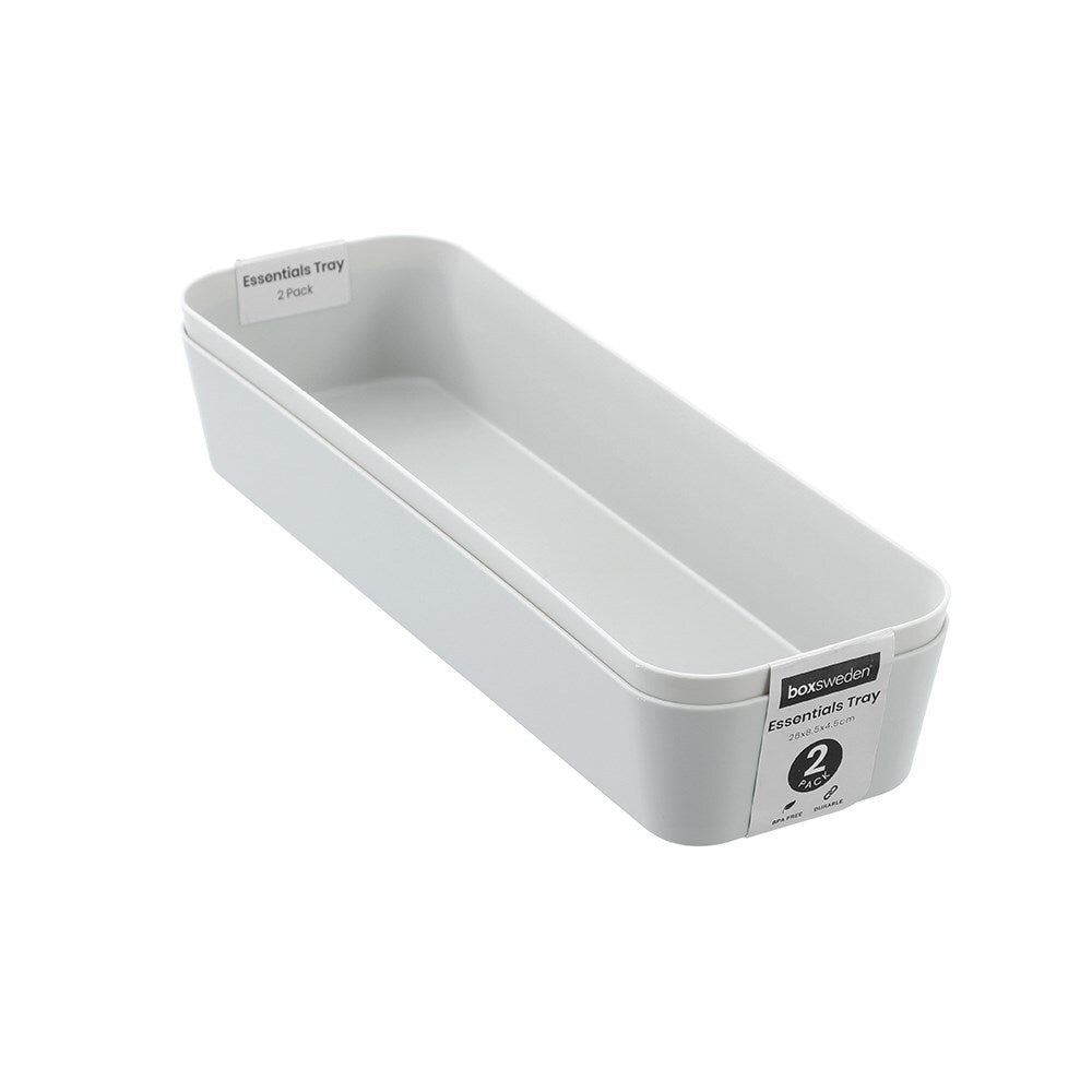 12x 2PK Boxsweden Essentials 26x8.5cm Sort Tray Rectangle - Assorted