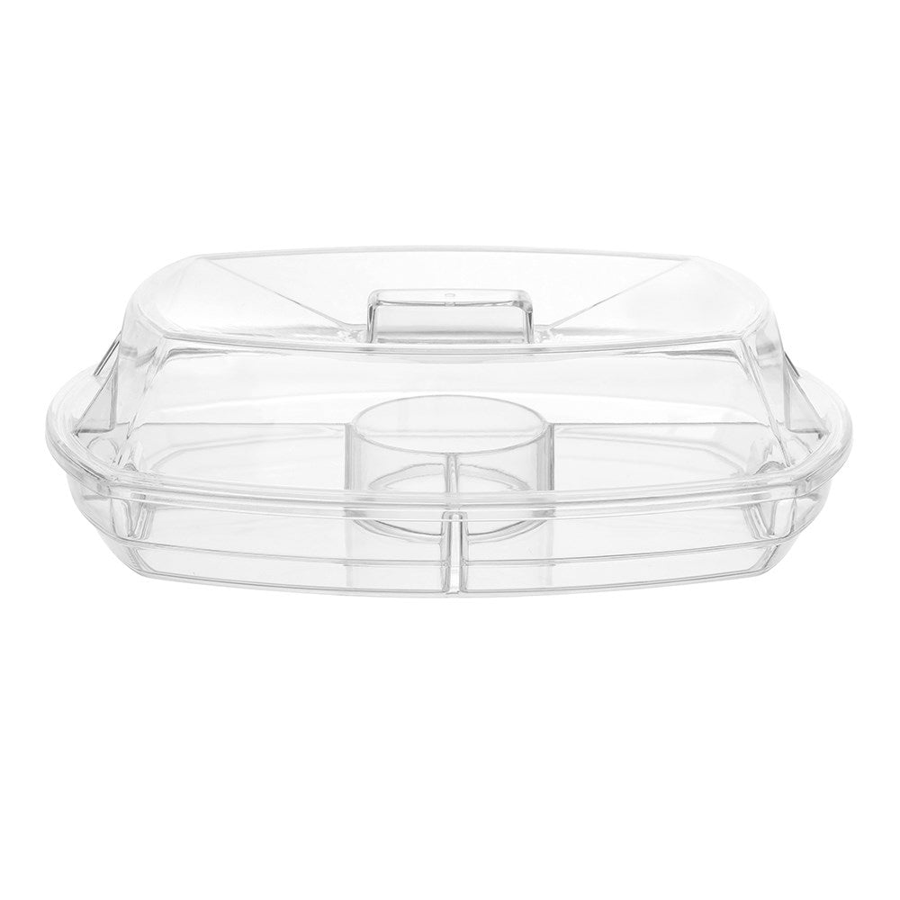 Lemon & Lime Crystal Chilled Serving Platter With Lid
