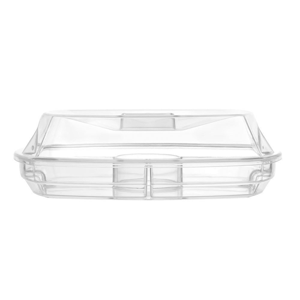 Lemon & Lime Crystal Chilled Serving Platter With Lid