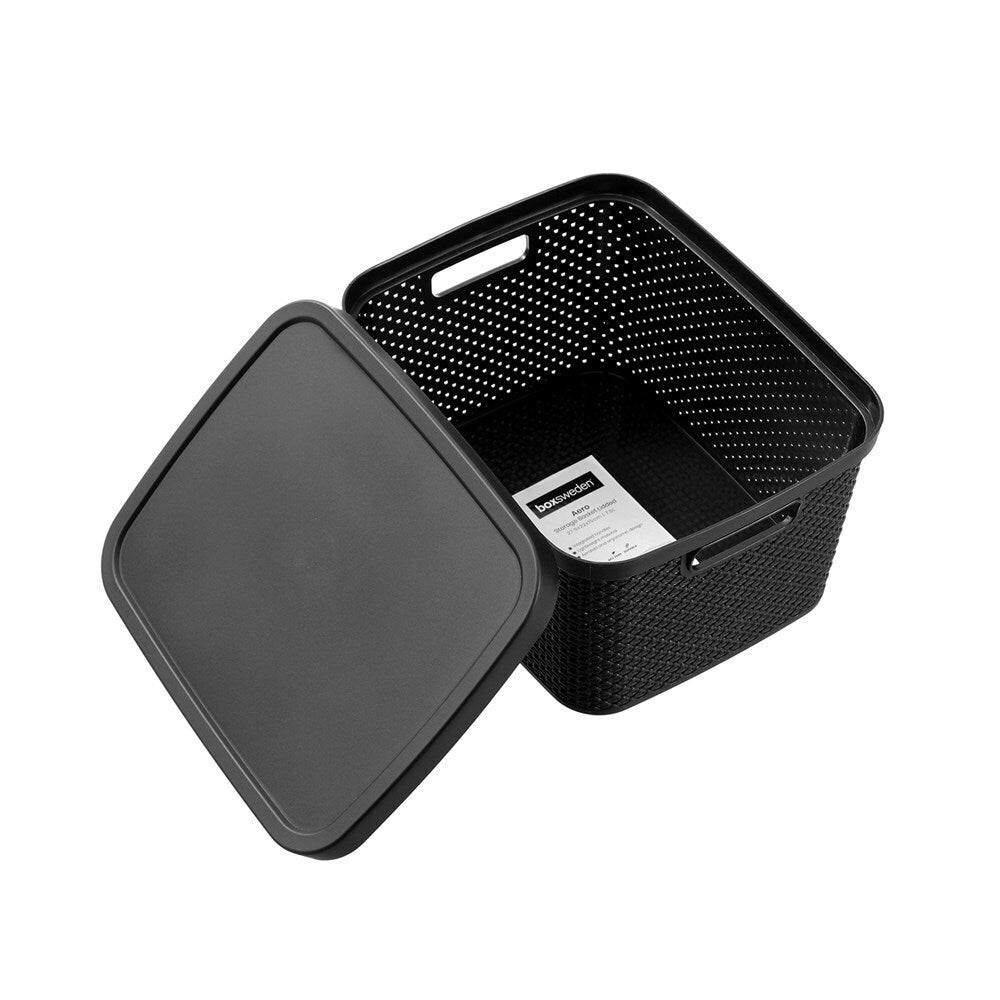 12PK Boxsweden Aero Lidded Storage Basket 7.5L/27.5cm - Assorted
