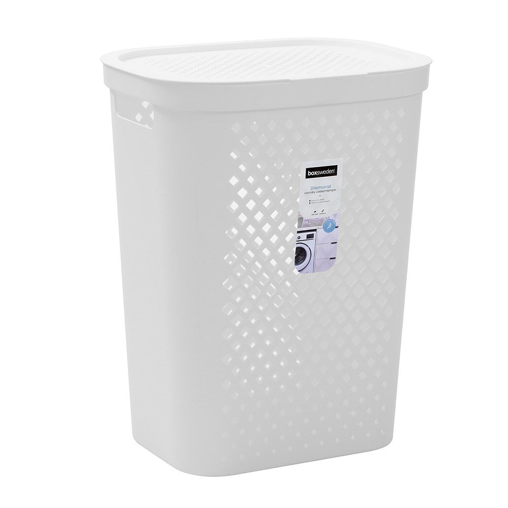 2PK Boxsweden Diamond 56L Laundry Basket Hamper - Assorted