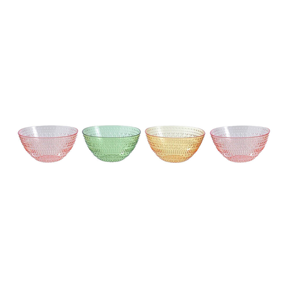 48PK Lemon & Lime Moroccan Deco Serving Bowl 14cm Amber/Green/Pink Assorted