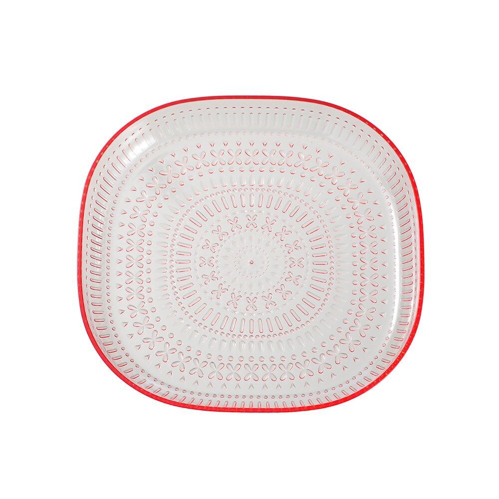 24PK Lemon & Lime Moroccan Deco Side Plate 20.5cm Amber/Green/Pink Assorted