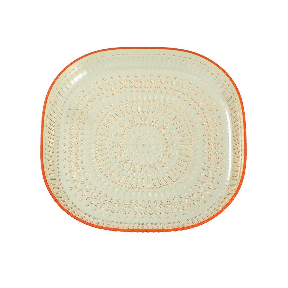 24PK Lemon & Lime Moroccan Deco Side Plate 20.5cm Amber/Green/Pink Assorted