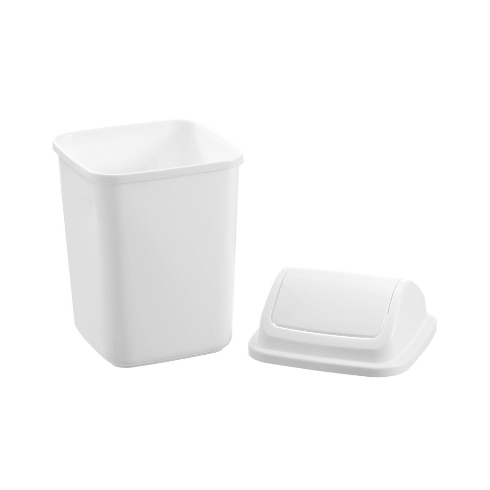 4PK Boxsweden 5L/28cm Swing Top Bin Trash Container - White
