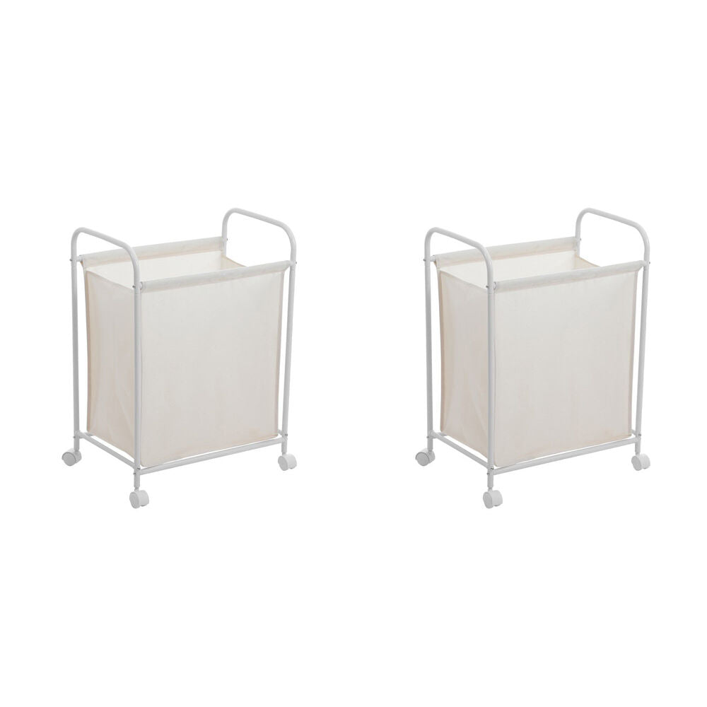 2PK Boxsweden Lightweight Laundry Cart With Wheels 67L 50x33x70cm Assorted