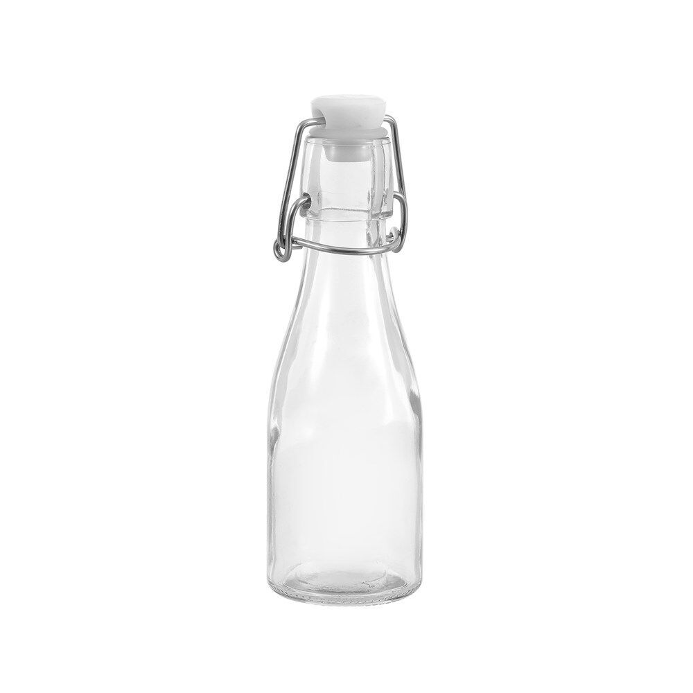 48PK Lemon & Lime Secure Glass Air-Tight Clip Lid Bottle 150ml
