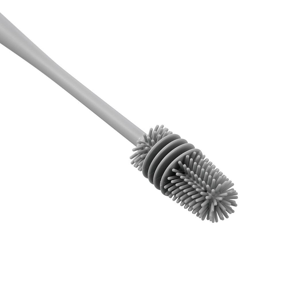 12PK Boxsweden Prime Kitchen Essentials Silicone Cleaning Bottle Brush Grey