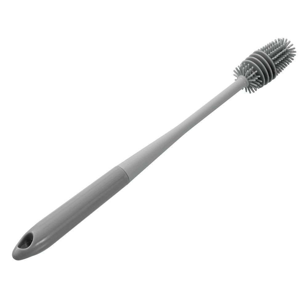 12PK Boxsweden Prime Kitchen Essentials Silicone Cleaning Bottle Brush Grey