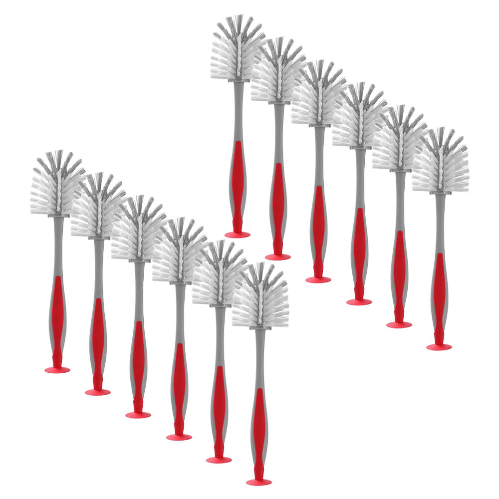 12PK Boxsweden Prime Cleaning Essentials Suction Handle Dish Brush Assorted