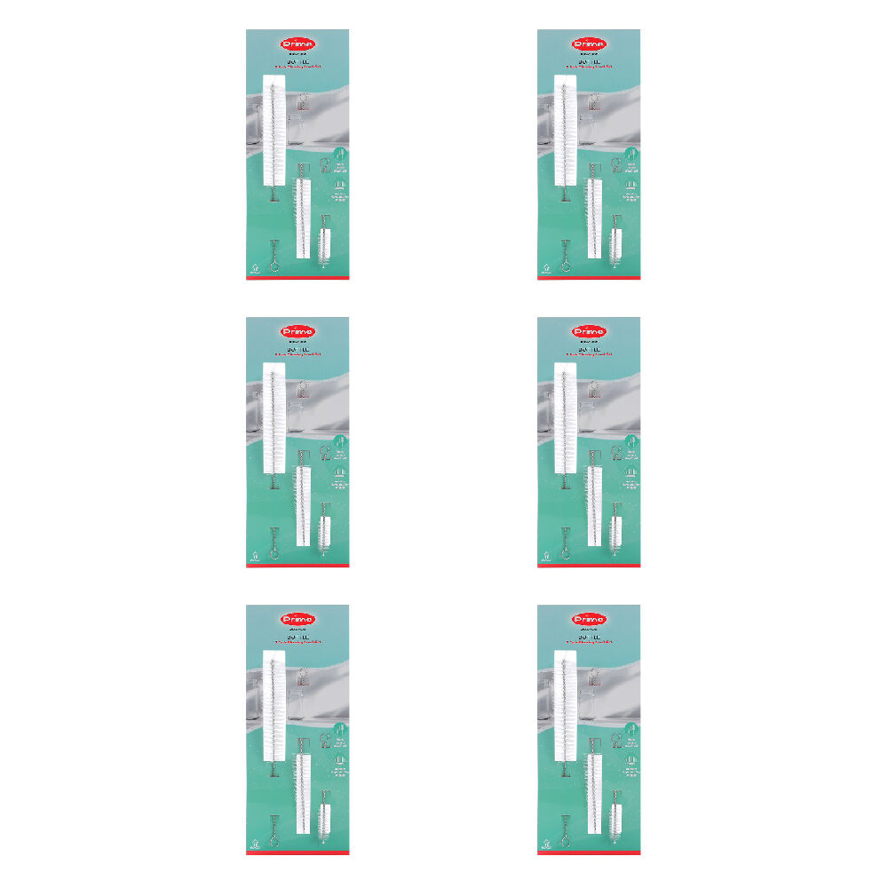 6x 3pc Boxsweden Prime Bottle Cleaning Pipe Brush Set Muli-Length Assorted