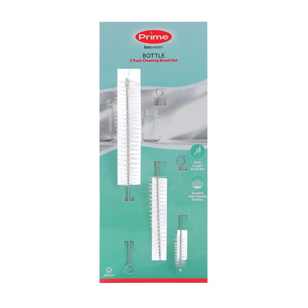 6x 3pc Boxsweden Prime Bottle Cleaning Pipe Brush Set Muli-Length Assorted