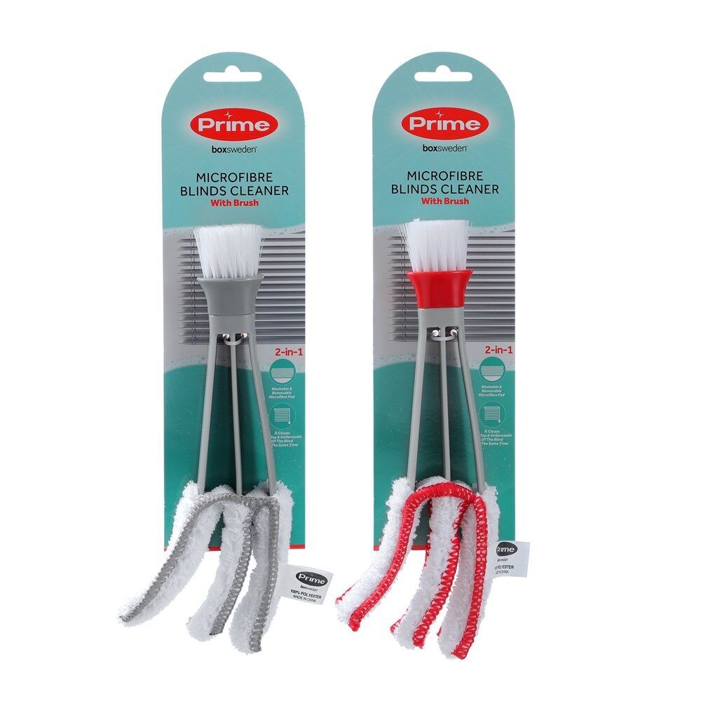 3PK Boxsweden Prime Microfibre Blinds Cleaning Tool w/ Brush Assorted
