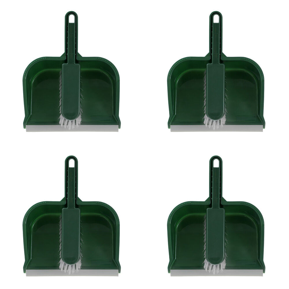 4PK Boxsweden Lightweight Prime Outdoor Wide Dustpan and Brush Assorted