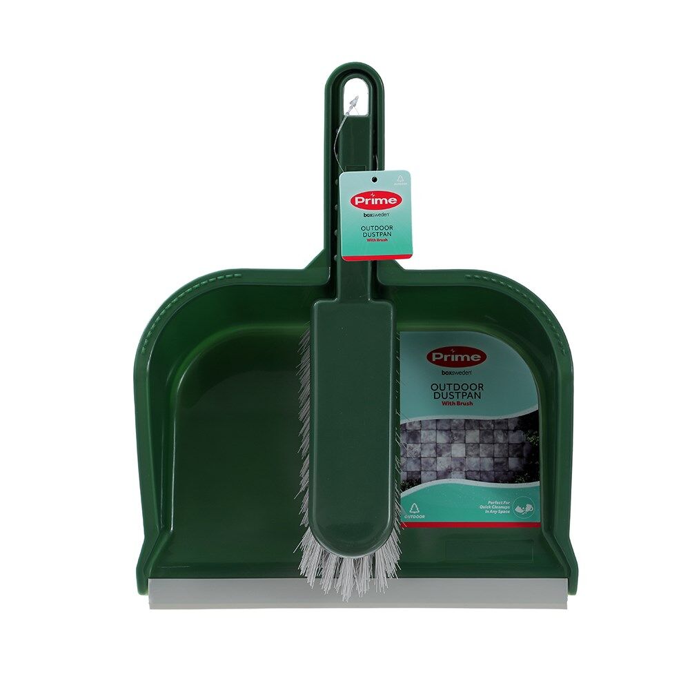 4PK Boxsweden Lightweight Prime Outdoor Wide Dustpan and Brush Assorted