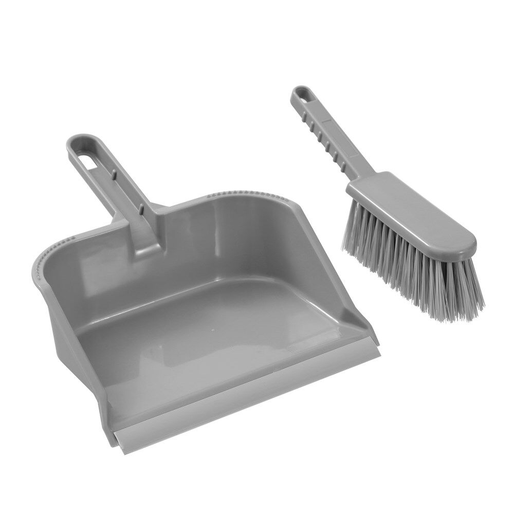 4PK Boxsweden Lightweight Prime Outdoor Wide Dustpan and Brush Assorted