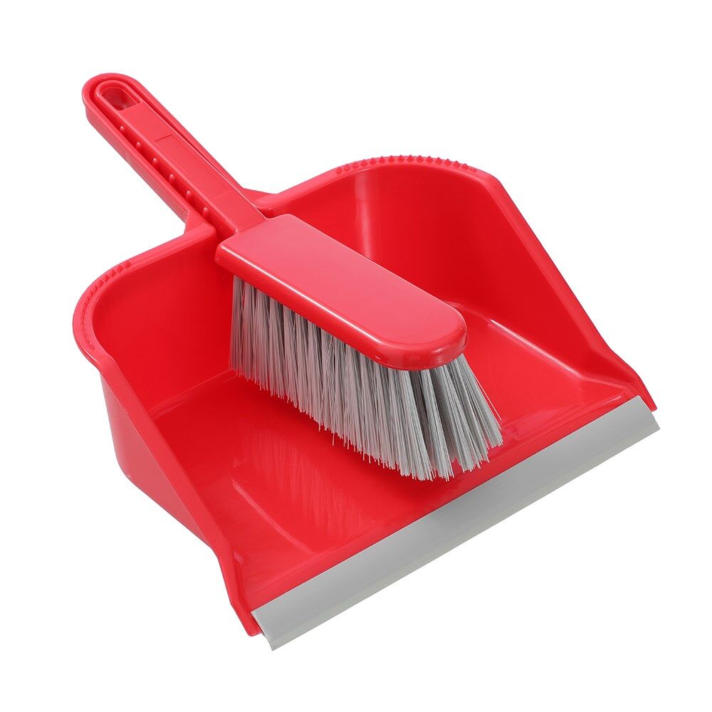 4PK Boxsweden Lightweight Prime Outdoor Wide Dustpan and Brush Assorted